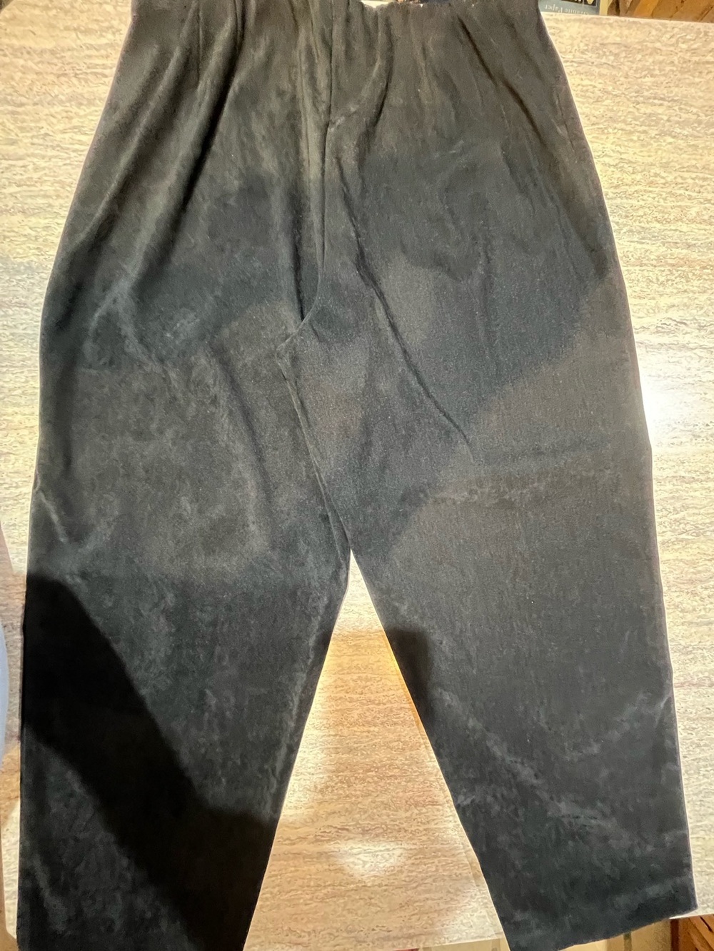Coldwater Creek Moleskin Black Pull-On Side Zip XLP Dress Pants
